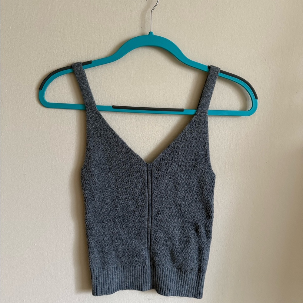 Gray Knit Women's Top